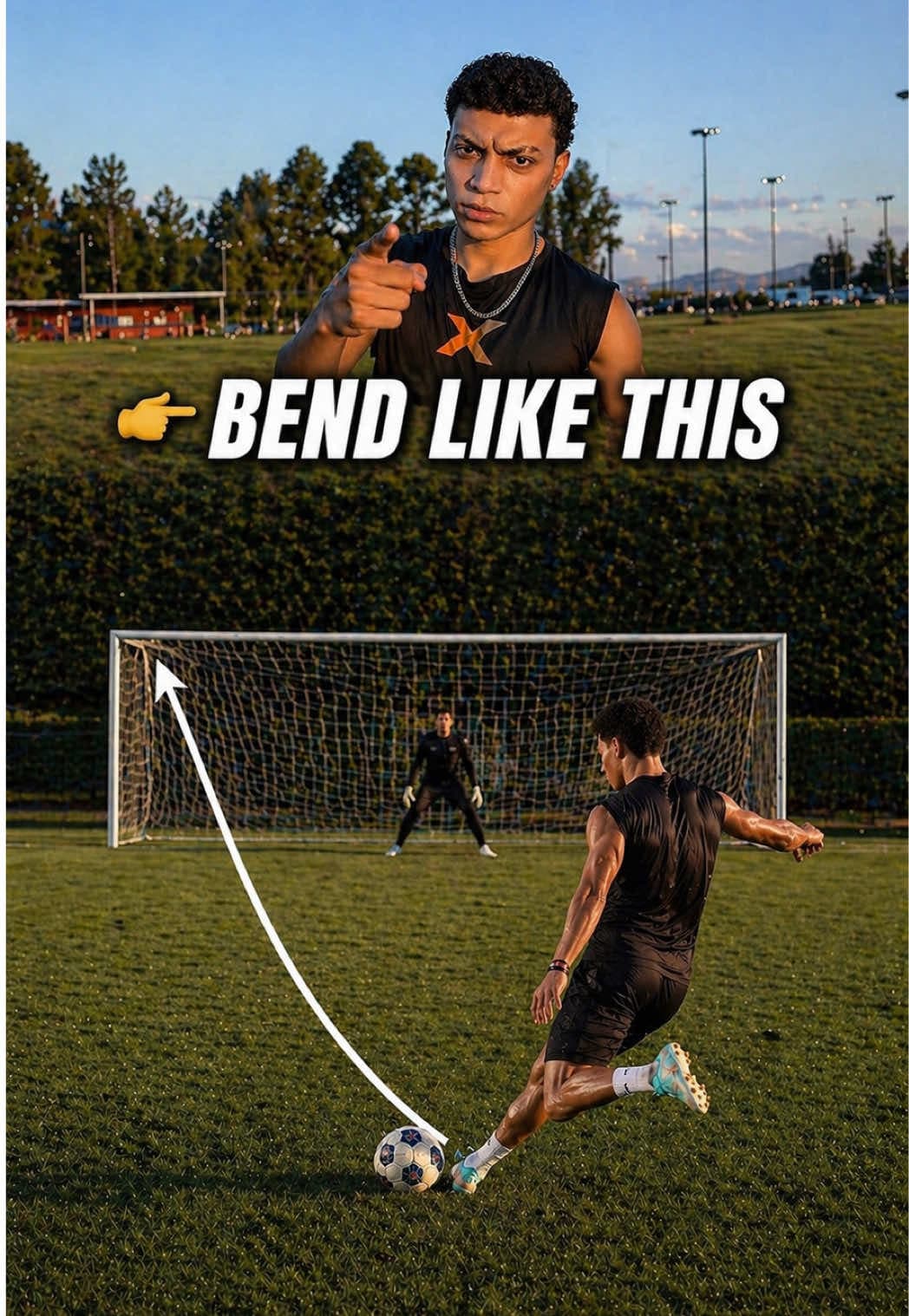 TikTok thumbnail for How To Curve a Soccer Ball Every Time ⚽🔥 #TheShotKing #SoccerSkills #FootballTraining #FreeKick #LearnFootball
