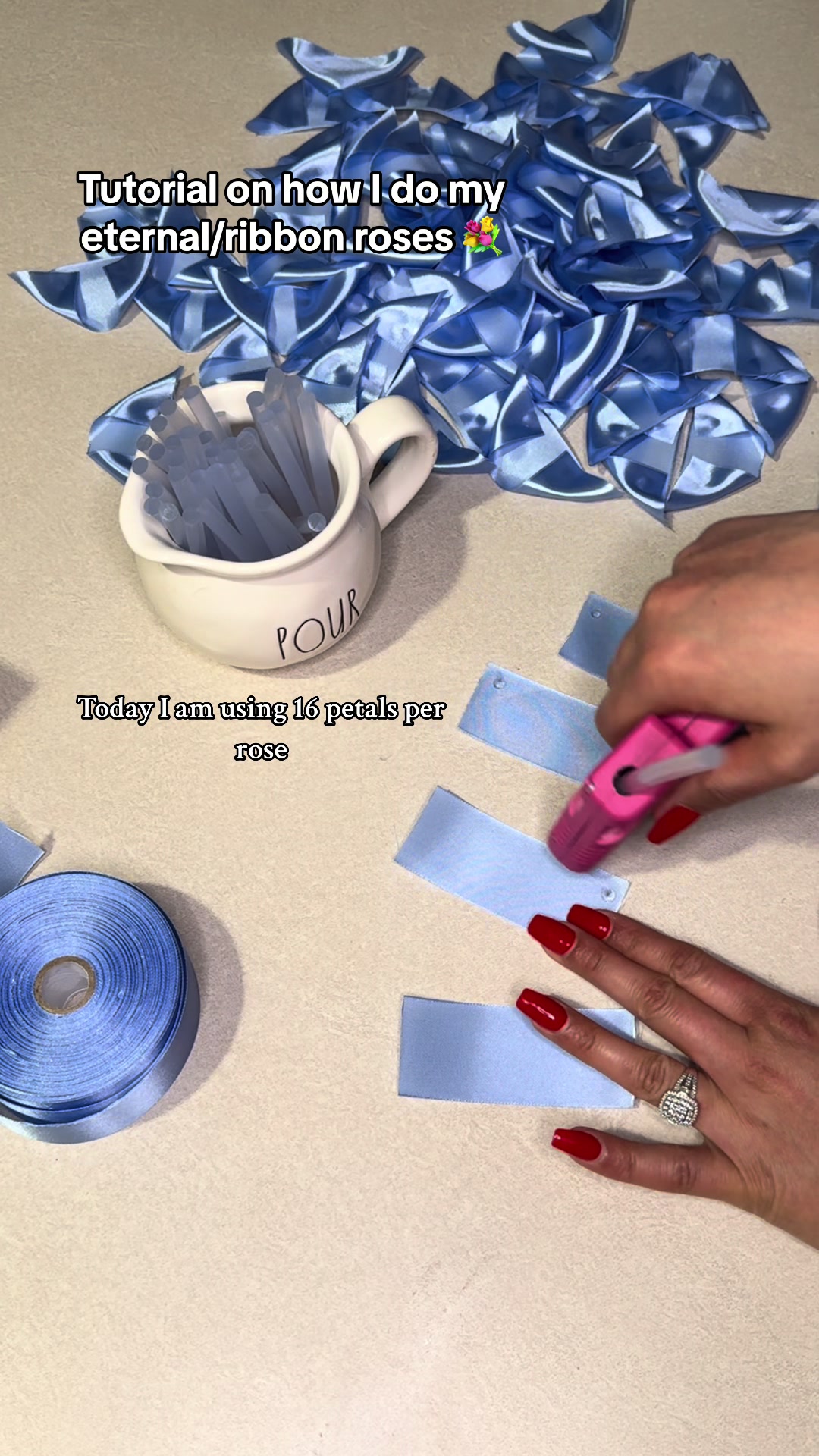 ETERNAL ROSE TUTORIAL #creatorsearchinsights #eternalrosetutorial #ribbonrosetutorial #rosetutorial #diy