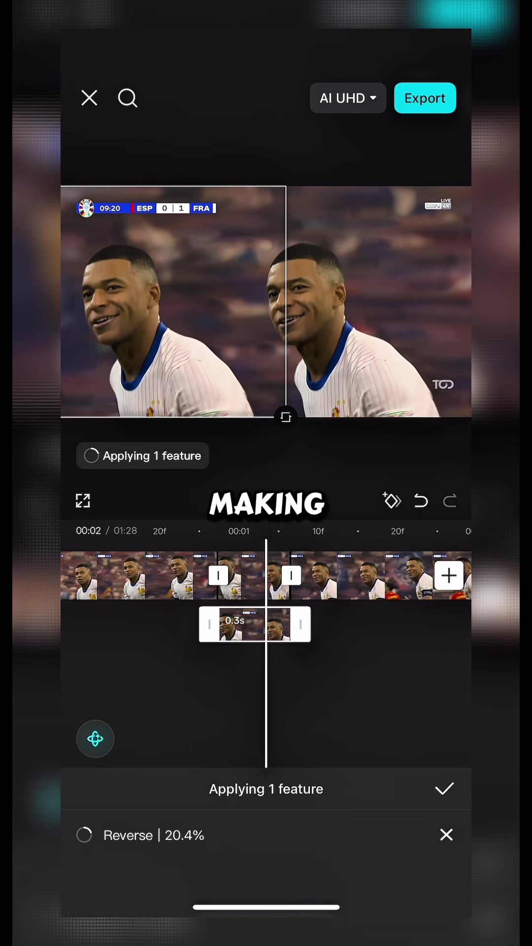 How to make MBAPPE WORLD CUP 4k edit in CapCut, transition tutorial